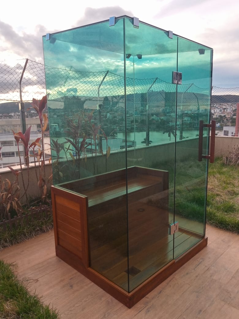 Sauna de madeira Larissa| Sauna a vapor |Cabine 2 pessoas